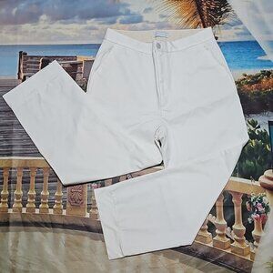 Sibel Saral White Cropped High Waisted Pants Size Medium